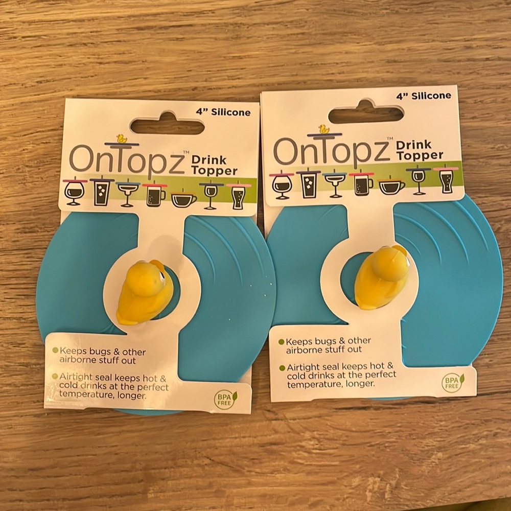Two Duck 4” silicone drink toppers